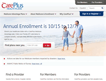 Tablet Screenshot of careplushealthplans.com